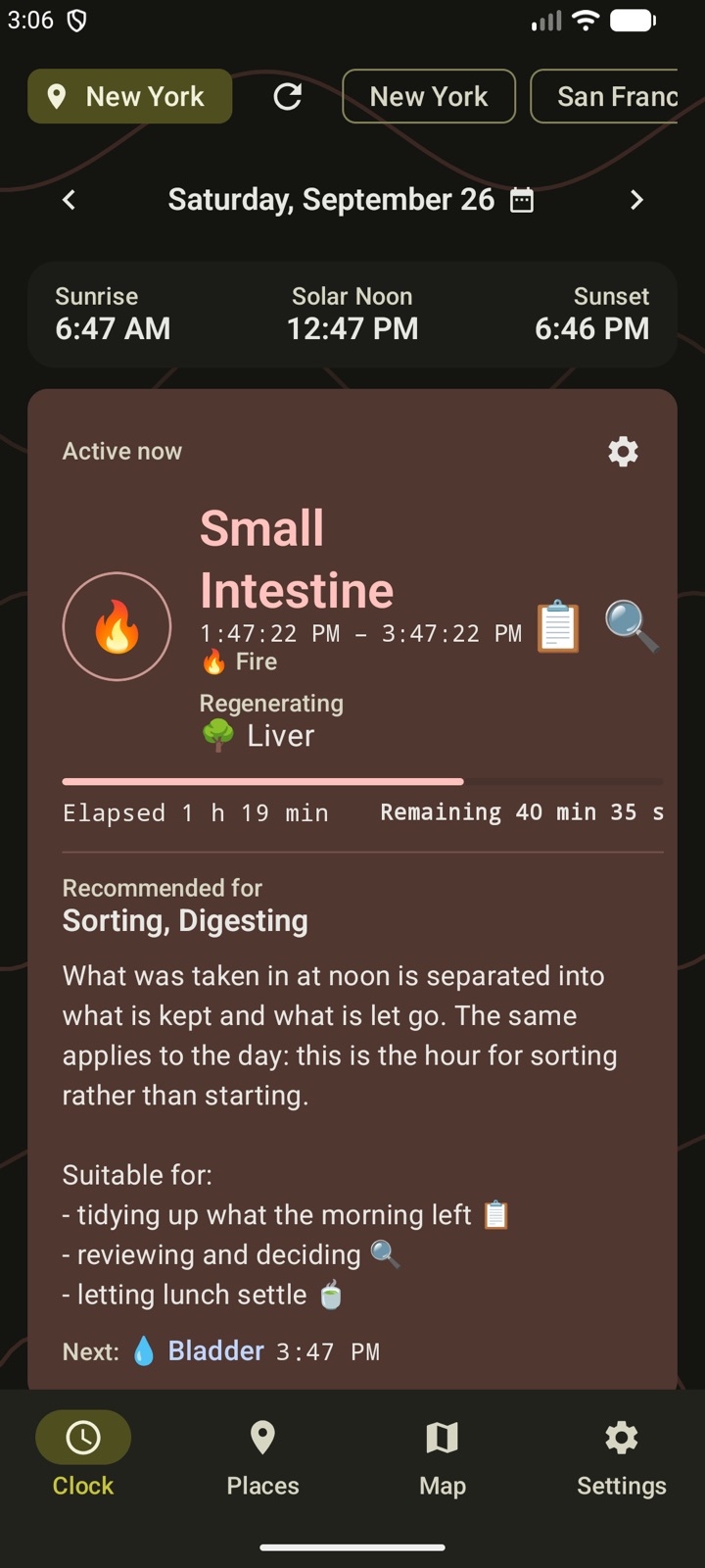 The dark theme