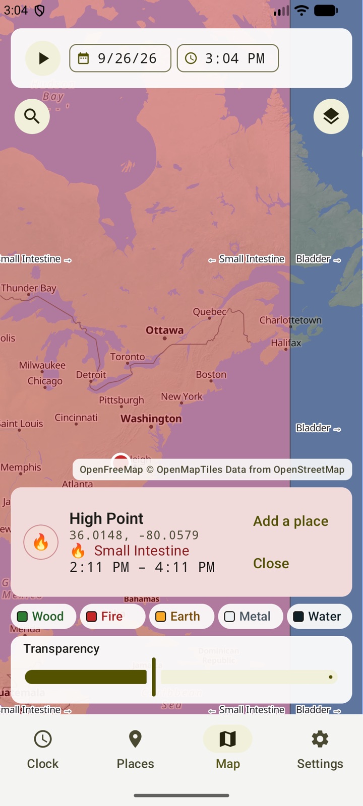 A point on the map
