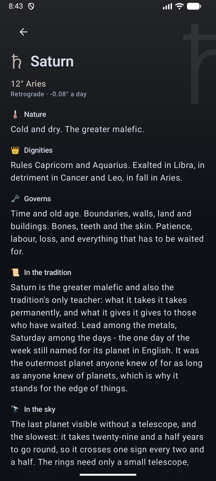 One planet in detail