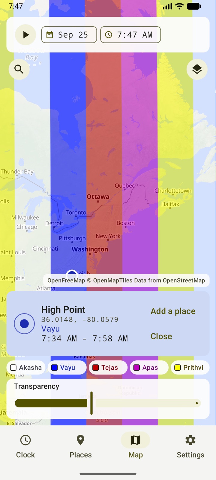 A point on the map